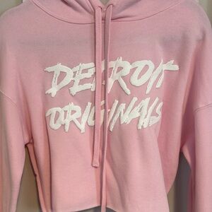 Bella Canvas Pink Hoodie with White Print
